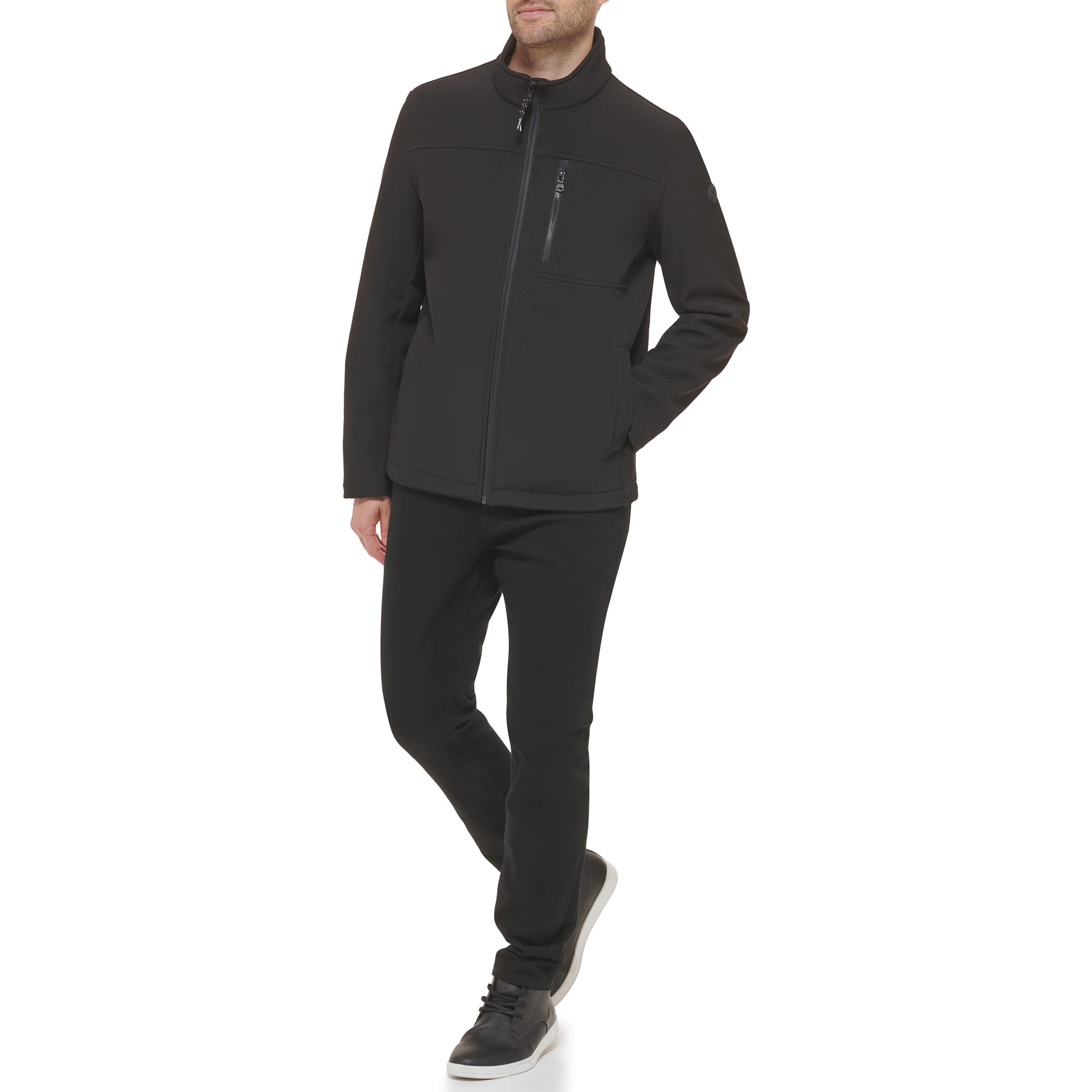 Foto 4 pulgar | Chaqueta Impermeable Cortavientos Calvin Klein Para Hombre, Color Negro - Venta Internacional.