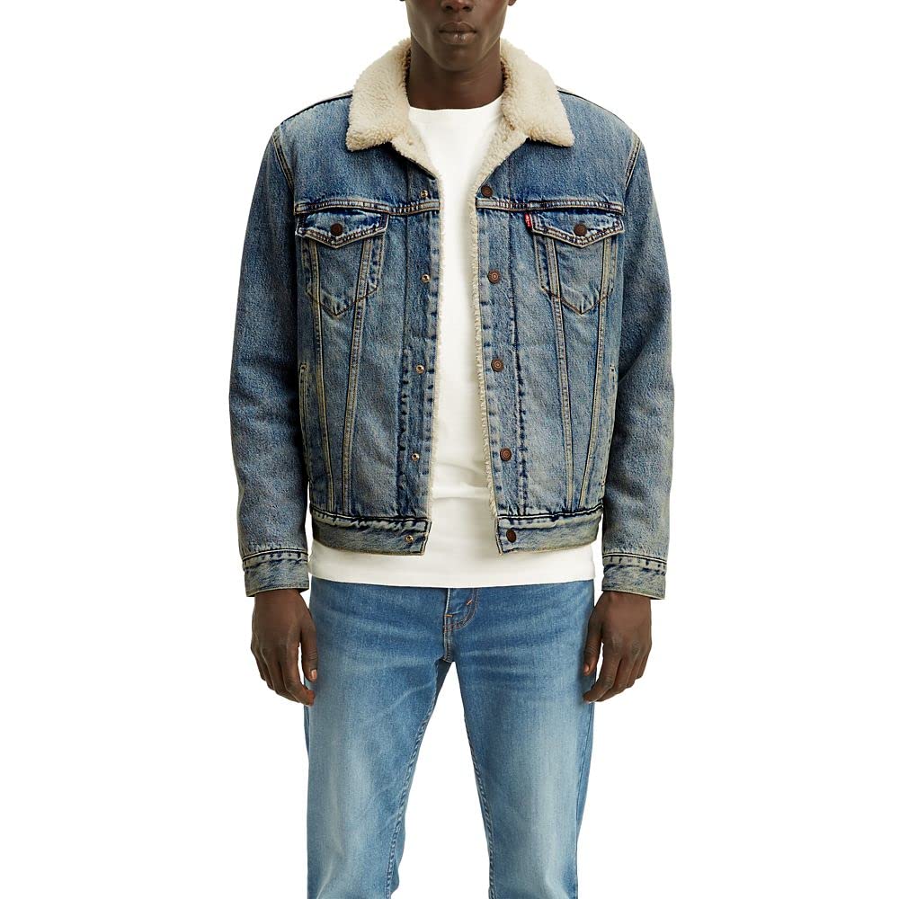 Foto 2 pulgar | Chaqueta Levi's Sherpa Trucker Denim Para Hombre, Talla L - Venta Internacional.