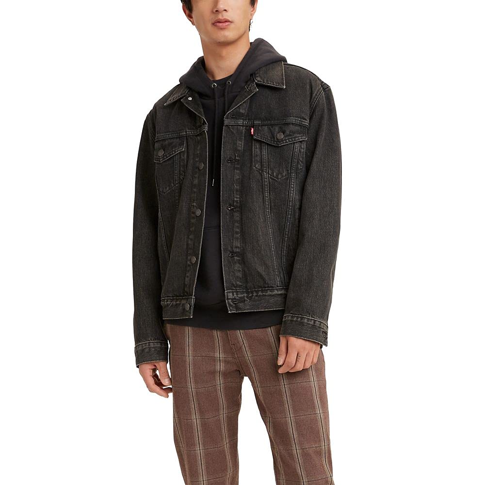 Chaqueta Levi's Trucker Para Hombre Blow Away, Negra, Xl - Venta Internacional.