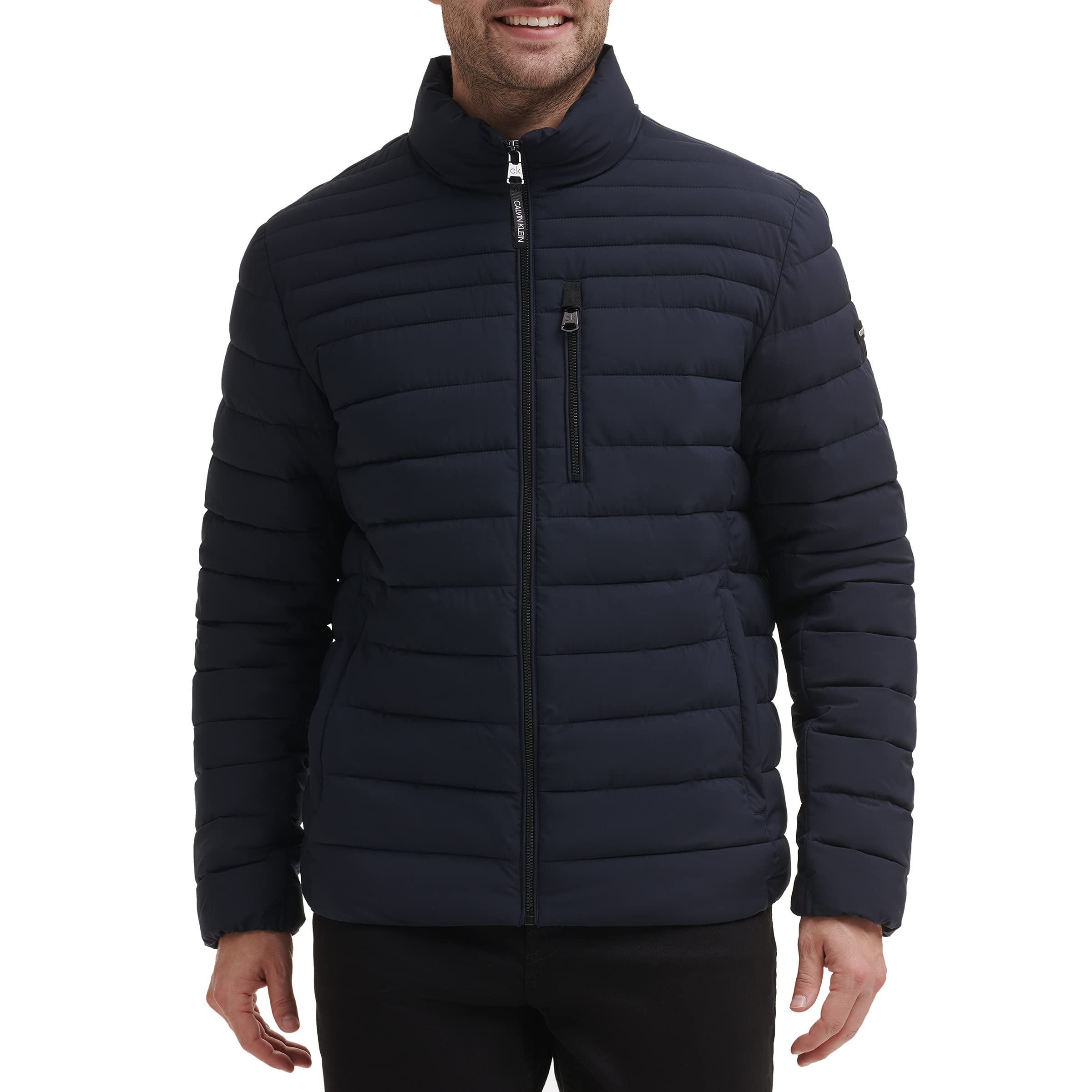 Foto 2 pulgar | Chaqueta Calvin Klein Para Hombre, Clásica, Plegable, De Plumón, Azul Marino, Talla M - Venta Internacional.