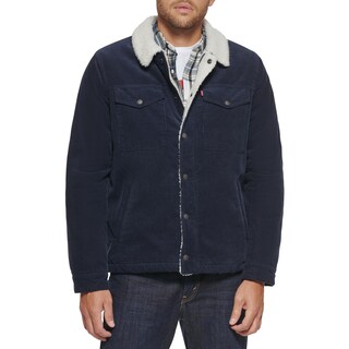 Foto 1 | Chaqueta Levi's Corduroy Sherpa Trucker Para Hombre Azul Marino - Venta Internacional.