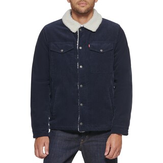 Foto 2 | Chaqueta Levi's Corduroy Sherpa Trucker Para Hombre Azul Marino - Venta Internacional.