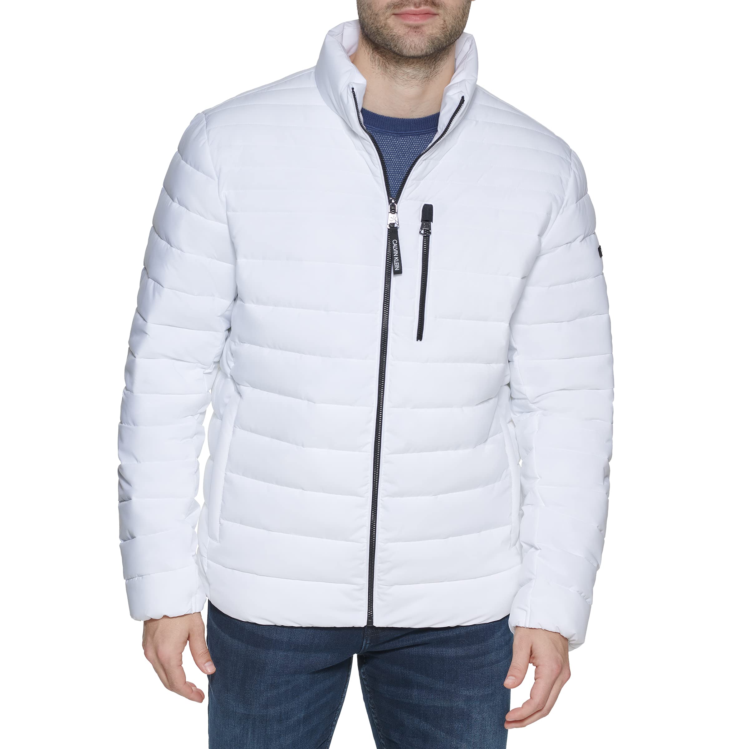 Foto 2 pulgar | Chaqueta Calvin Klein Classic Plegable De Plumón Para Hombre, Color Blanco - Venta Internacional.