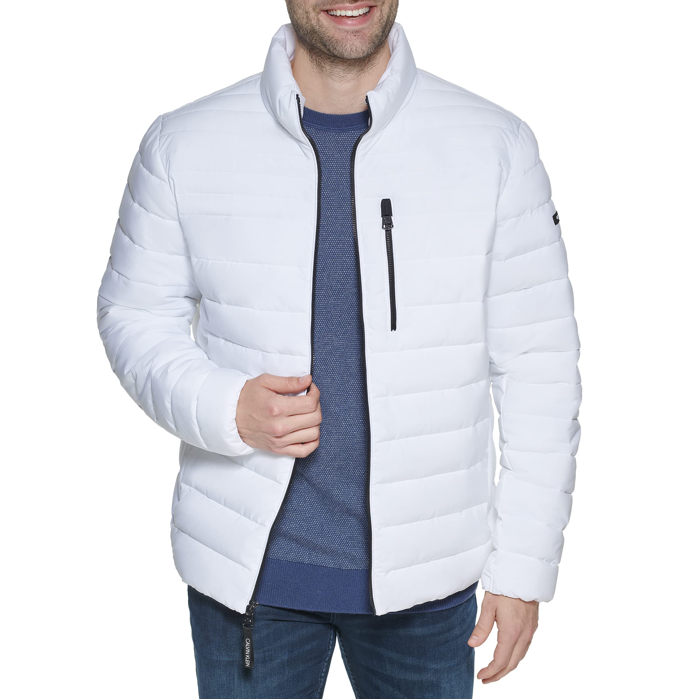 Foto 3 pulgar | Chaqueta Calvin Klein Classic Plegable De Plumón Para Hombre, Color Blanco - Venta Internacional.