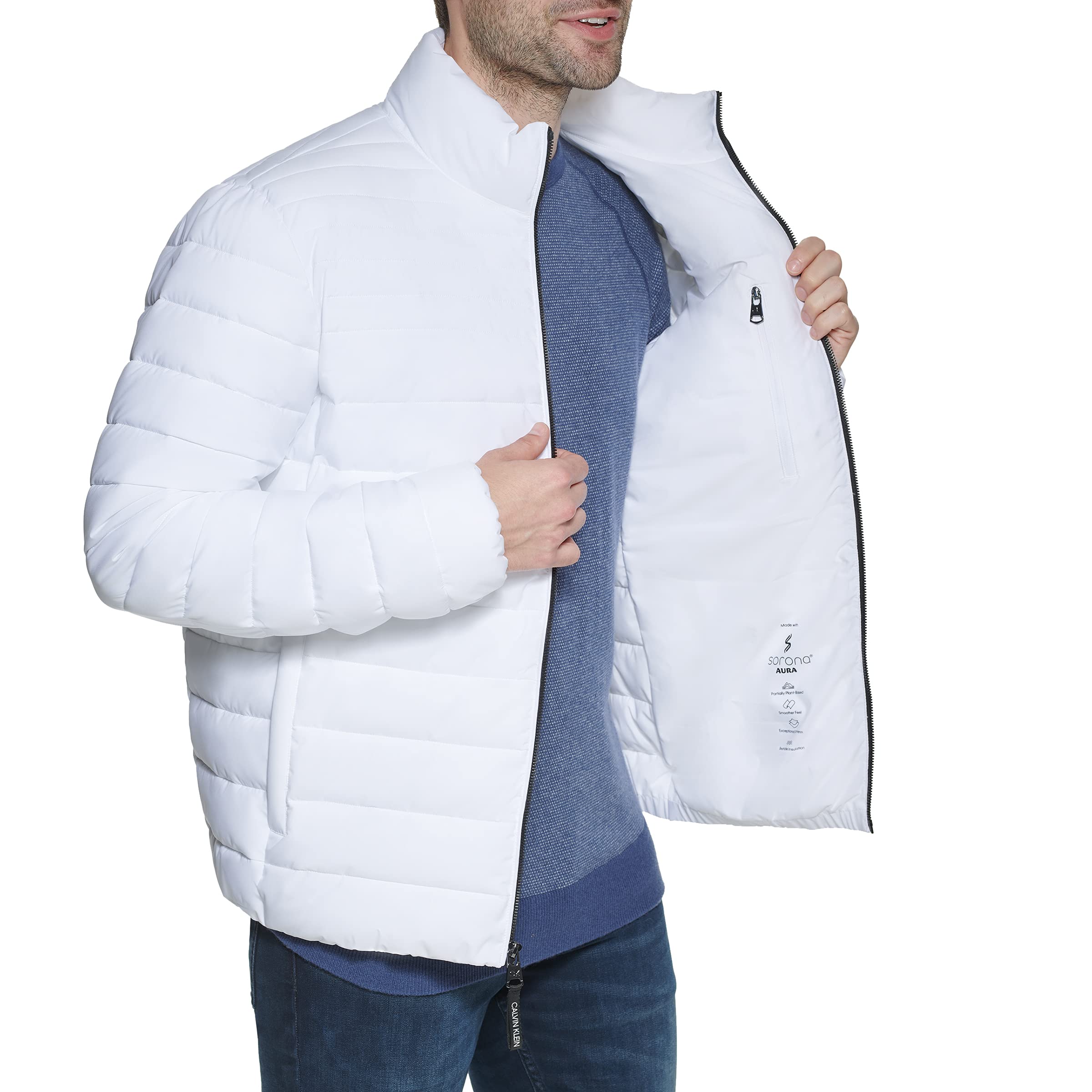 Foto 4 pulgar | Chaqueta Calvin Klein Classic Plegable De Plumón Para Hombre, Color Blanco - Venta Internacional.