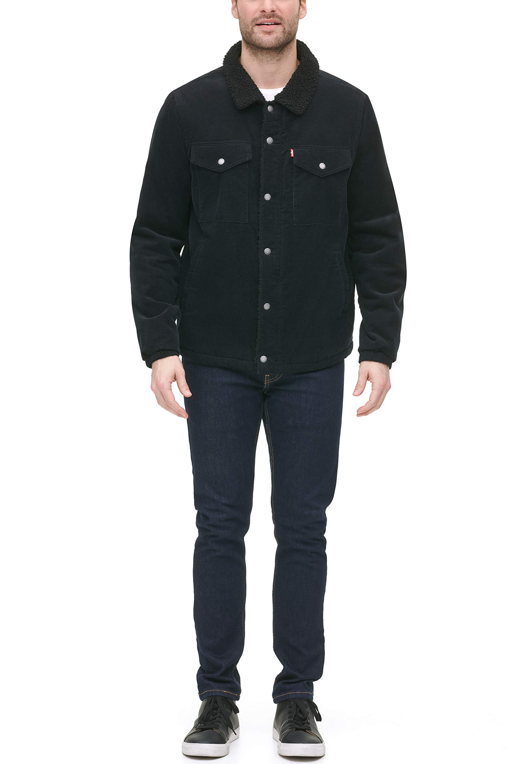 Foto 4 pulgar | Chaqueta Levi's Corduroy Sherpa Trucker Para Hombre, Color Negro, Talla M - Venta Internacional.
