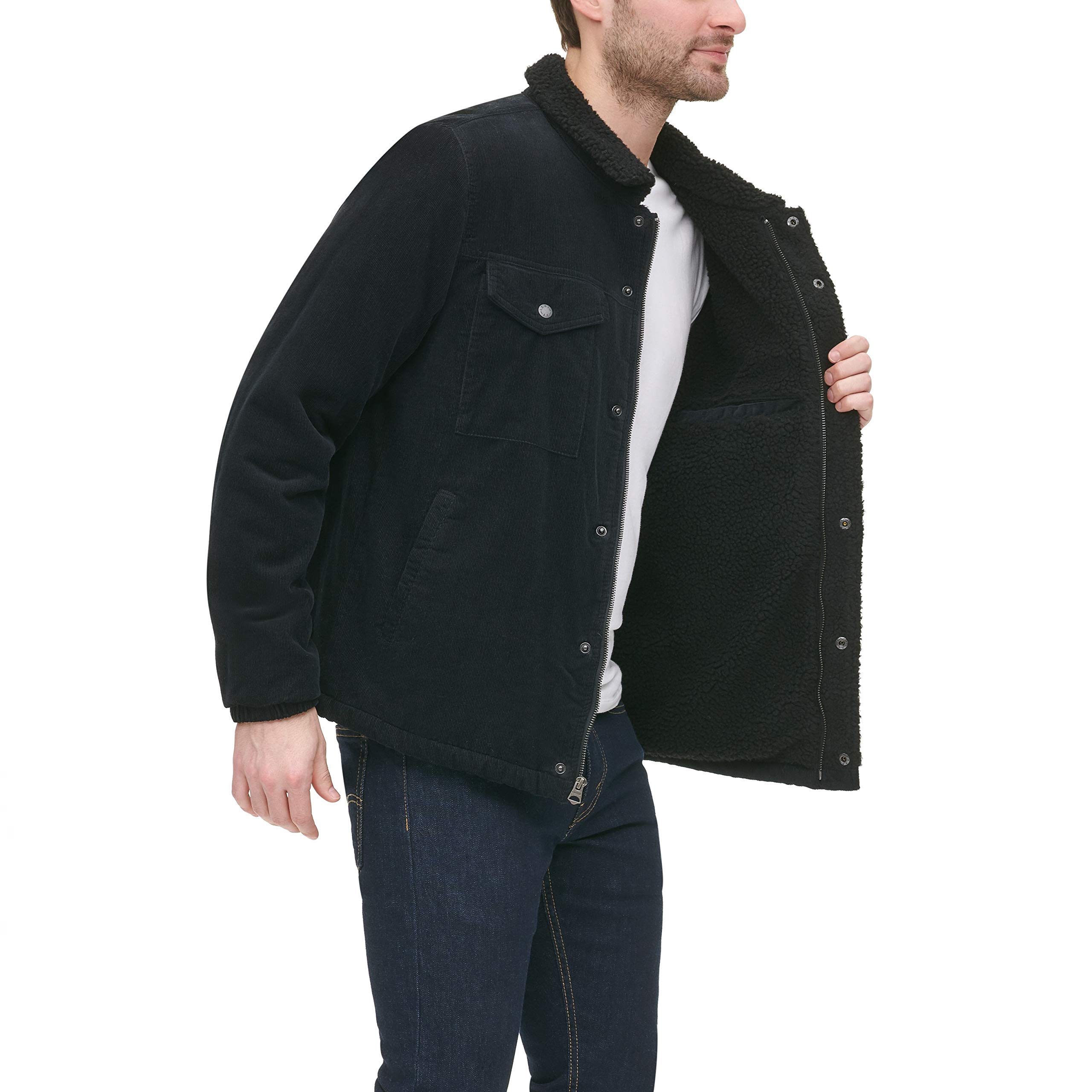 Foto 5 pulgar | Chaqueta Levi's Corduroy Sherpa Trucker Para Hombre, Color Negro, Talla M - Venta Internacional.