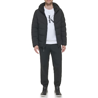 Foto 2 | Abrigo De Invierno Calvin Klein Puffer Stretch Jacket Para Hombre Ebony M - Venta Internacional.
