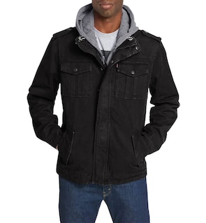Foto 1 | Chaqueta Levi's De Algodón Lavado Militar Con Capucha Extraíble Para Hombre - Venta Internacional.
