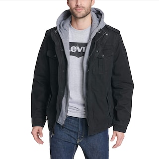 Foto 2 | Chaqueta Levi's De Algodón Lavado Militar Con Capucha Extraíble Para Hombre - Venta Internacional.
