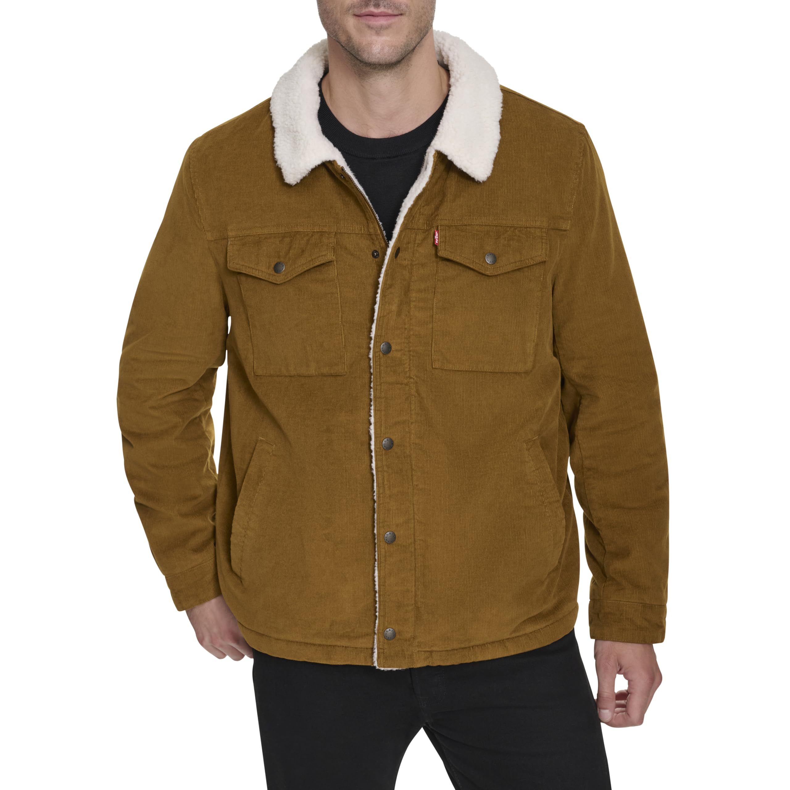 Foto 1 | Chaqueta Levi's Corduroy Sherpa Trucker Para Hombre, Color Marrón, Talla L - Venta Internacional.