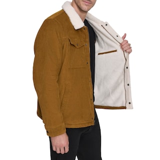 Foto 2 | Chaqueta Levi's Corduroy Sherpa Trucker Para Hombre, Color Marrón, Talla L - Venta Internacional.