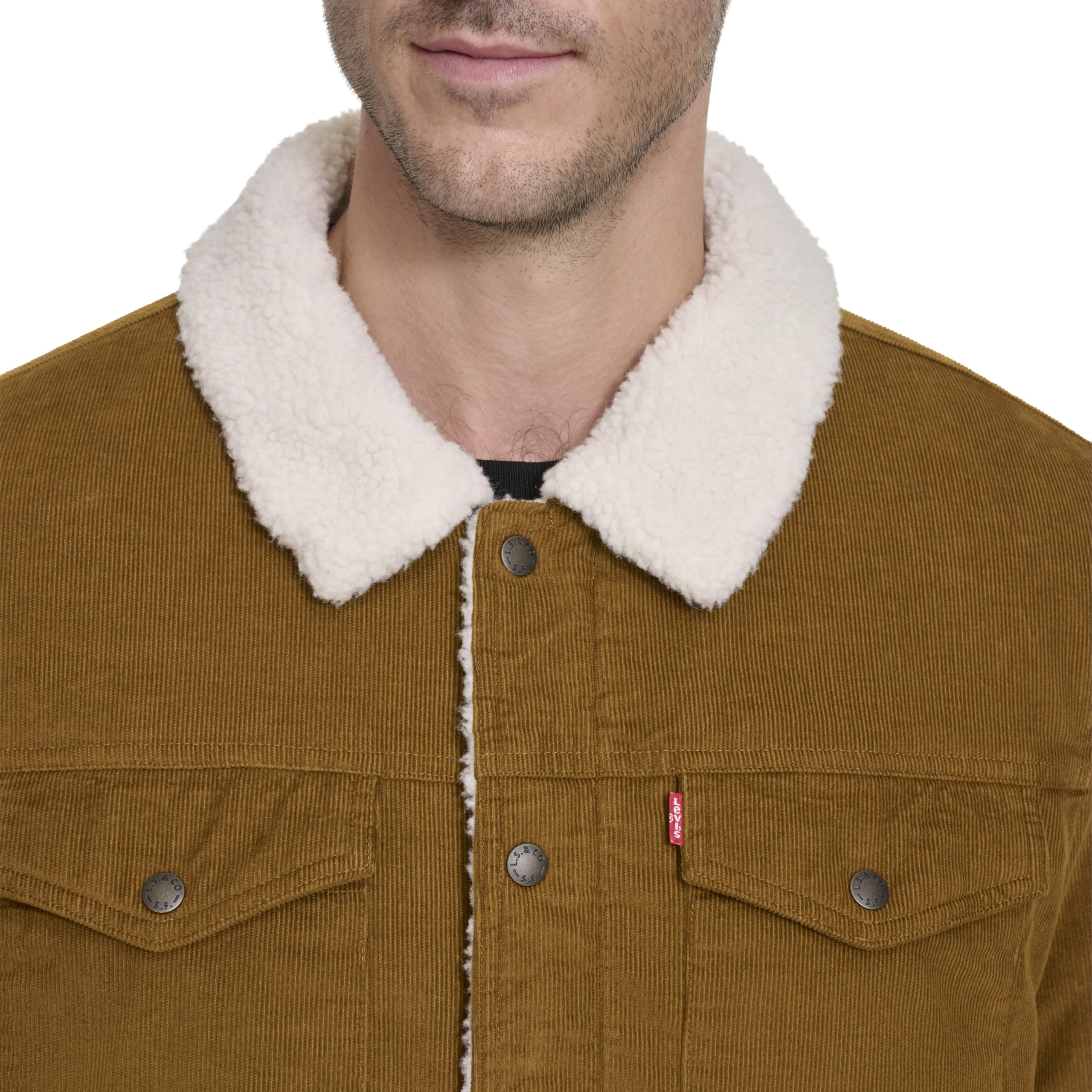 Foto 4 pulgar | Chaqueta Levi's Corduroy Sherpa Trucker Para Hombre, Color Marrón, Talla L - Venta Internacional.