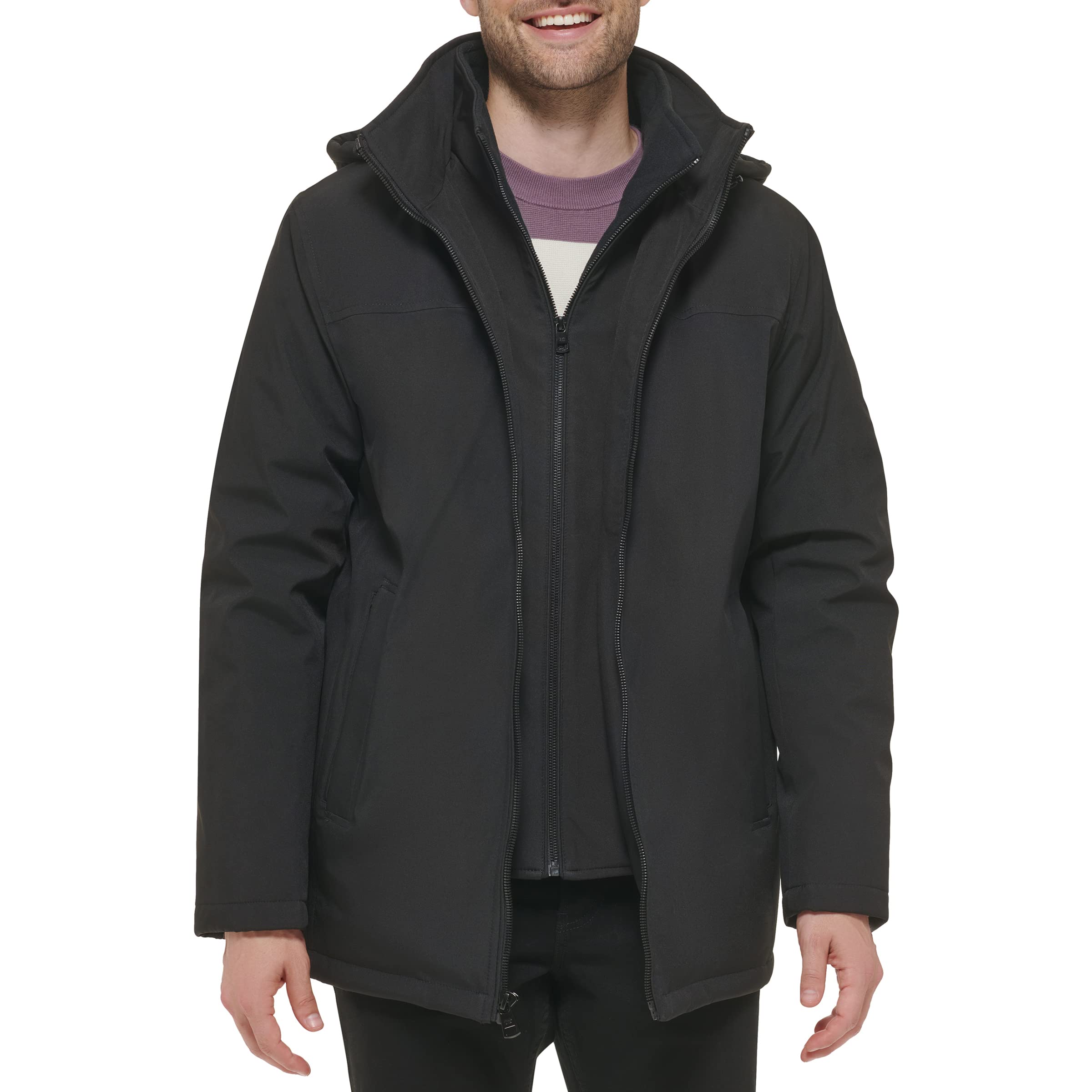 Foto 2 pulgar | Abrigo Calvin Klein Resistente Al Agua Y Al Viento Para Hombre Negro - Venta Internacional.