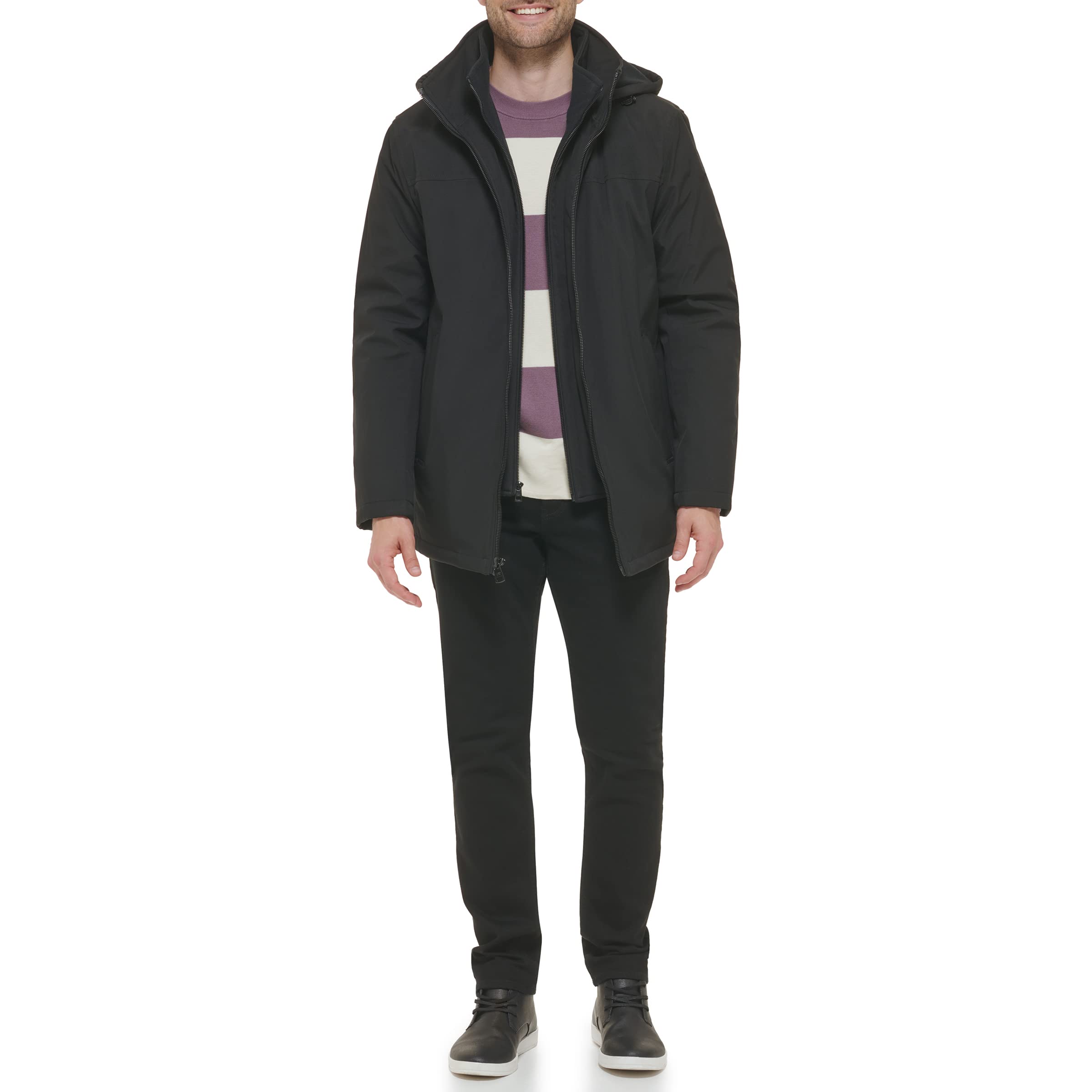 Foto 3 pulgar | Abrigo Calvin Klein Resistente Al Agua Y Al Viento Para Hombre Negro - Venta Internacional.