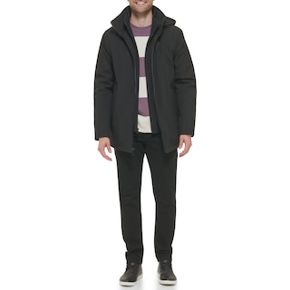 Foto 2 | Abrigo Calvin Klein Resistente Al Agua Y Al Viento Para Hombre Negro - Venta Internacional.