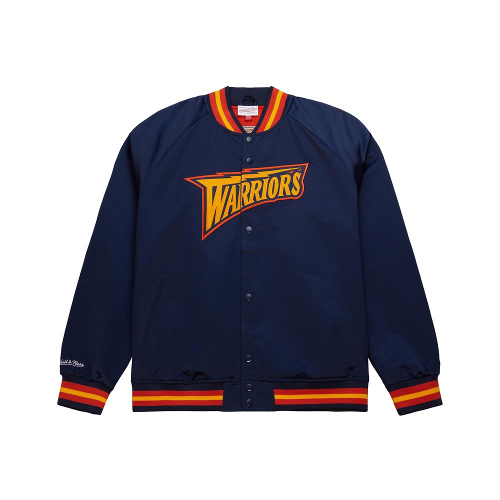 Foto 1 | Chamarra Mitchell & Ness Nba Lightweight Satin Warriors Hombre Azul
