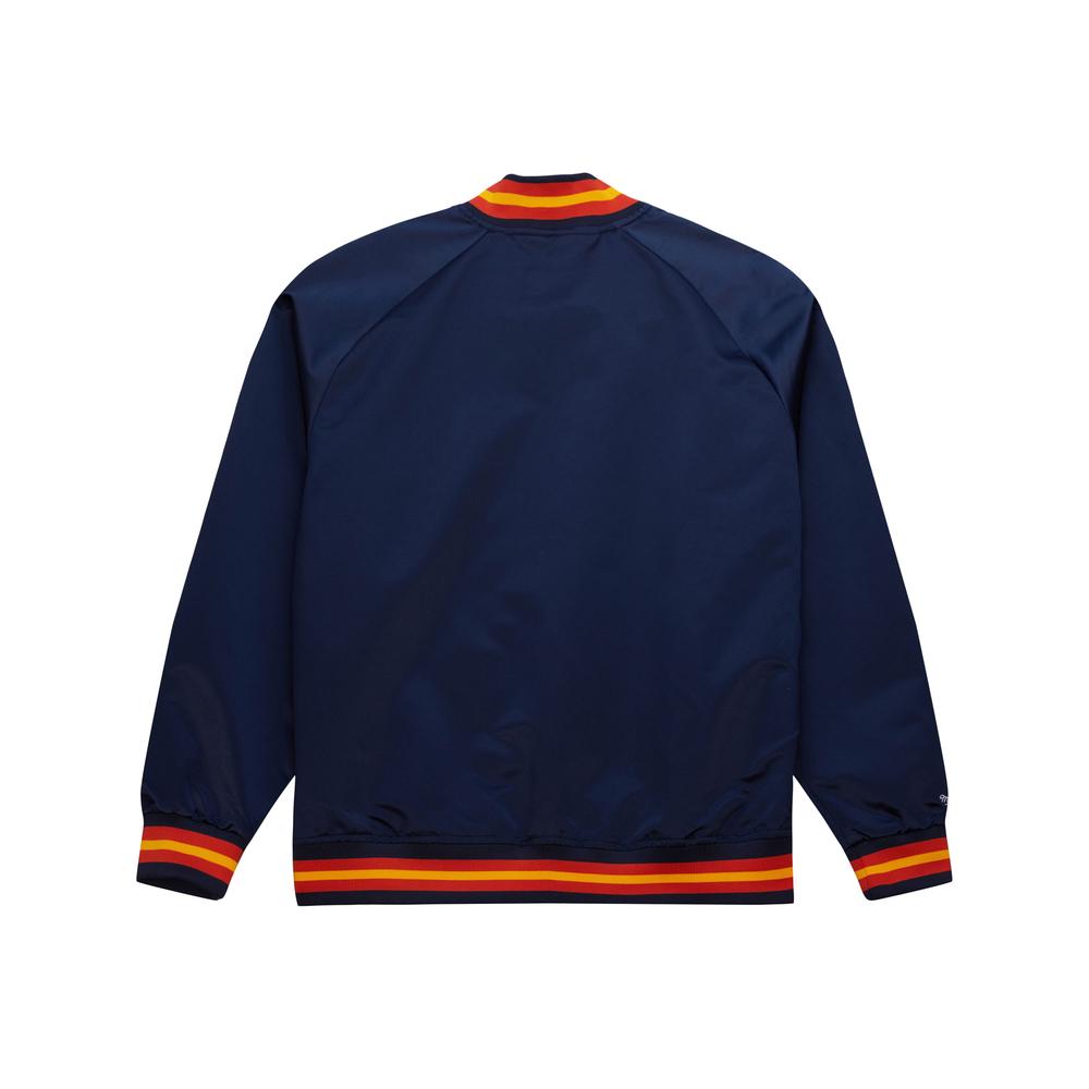 Foto 2 | Chamarra Mitchell & Ness Nba Lightweight Satin Warriors Hombre Azul