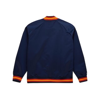 Foto 2 | Chamarra Mitchell & Ness Nba Lightweight Satin Warriors Hombre Azul