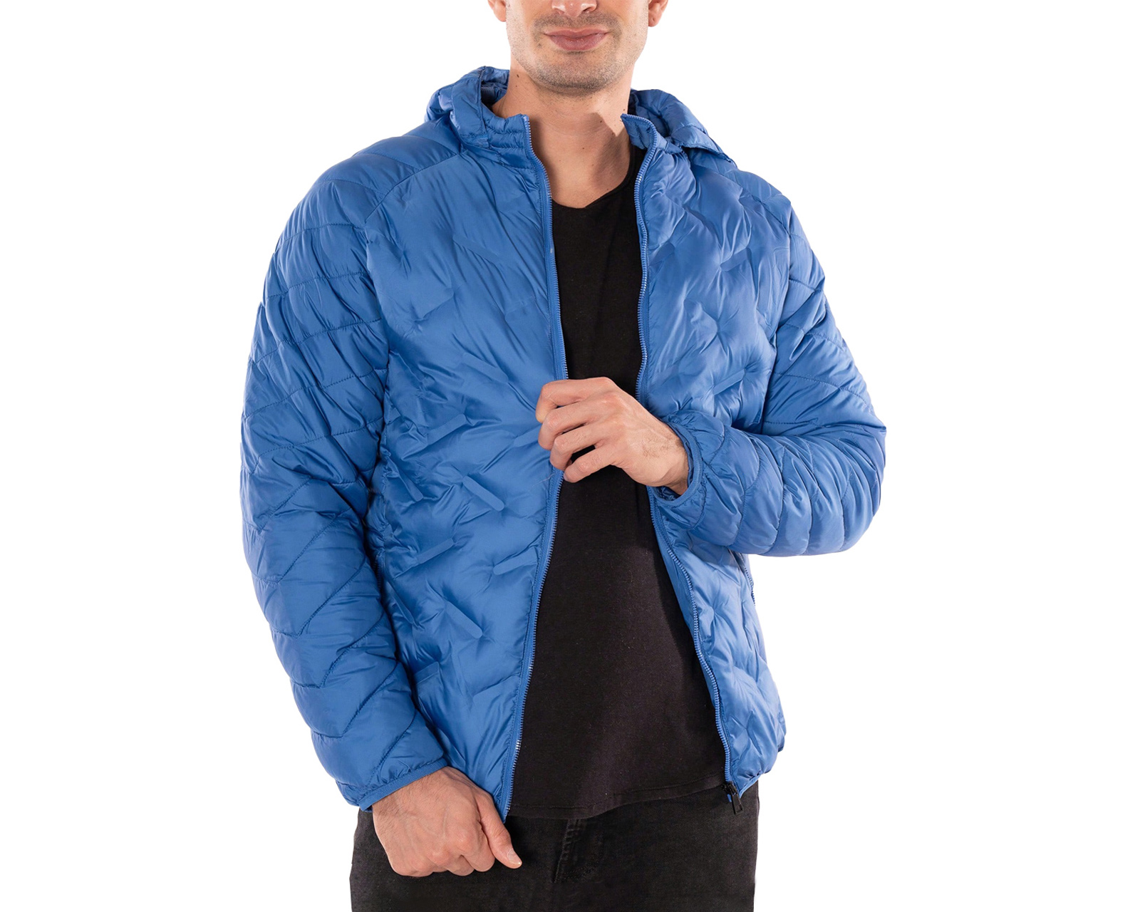Chamarra Ocean Point Azul Con Capucha