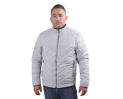 Foto 1 | Chamarra Doble Vista Ocean Point Gris Afelpada