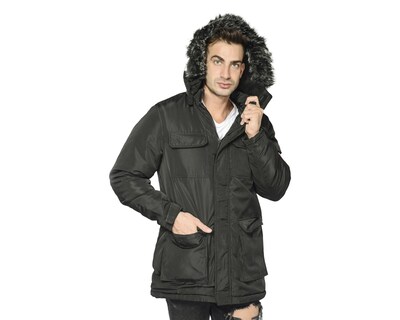 Foto 1 | Cazadora Ocean Point Negro Con Gorro Desmontable