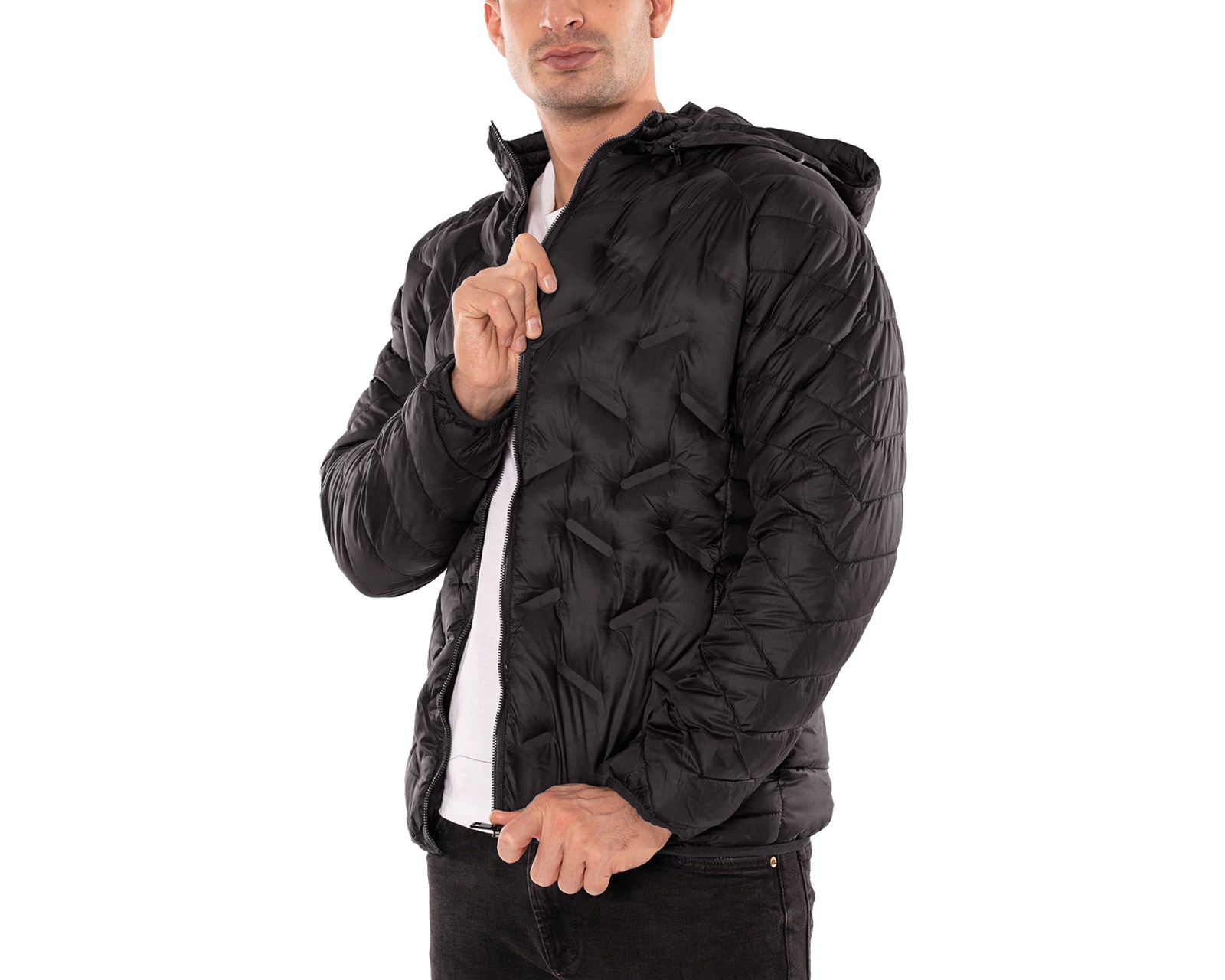 Chamarra Ocean Point Negro Con Capucha