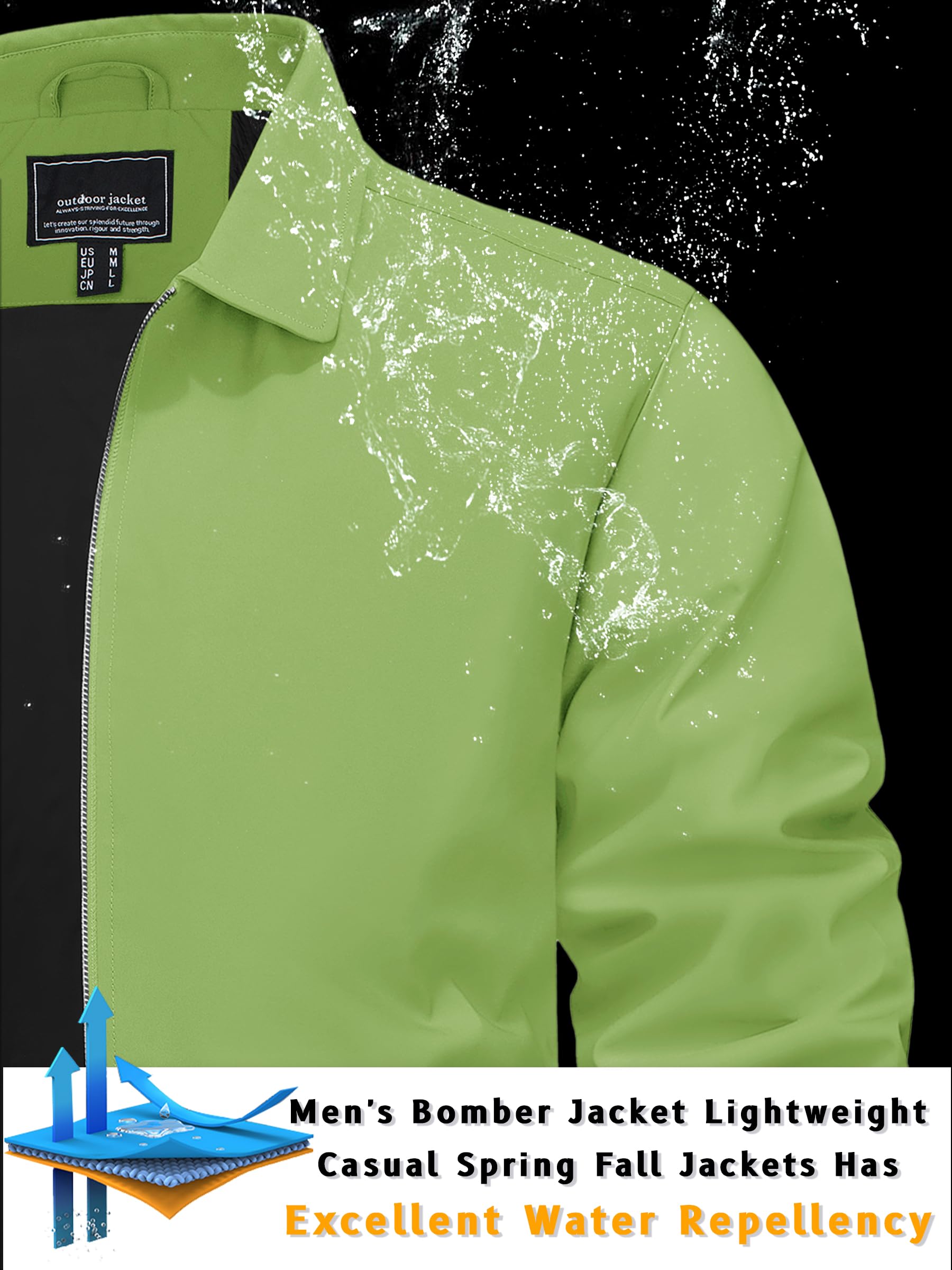 Foto 2 | Chaqueta Tacvasen Light Para Hombre Windbreaker Spring Olive Green - Venta Internacional.