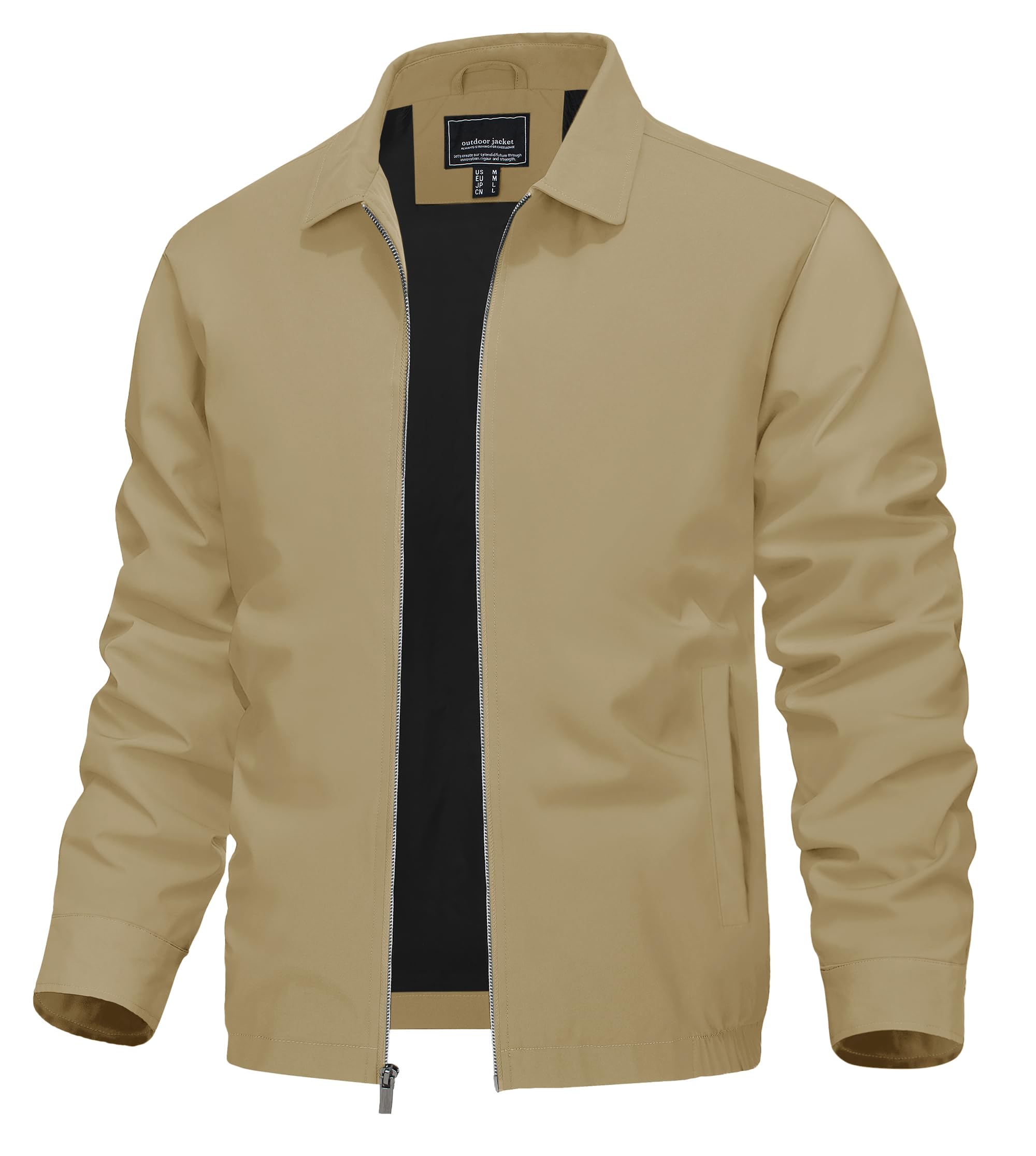 Foto 2 pulgar | Chaqueta Tacvasen Ligera A Prueba De Viento Para Hombre, Color Caqui - Venta Internacional.