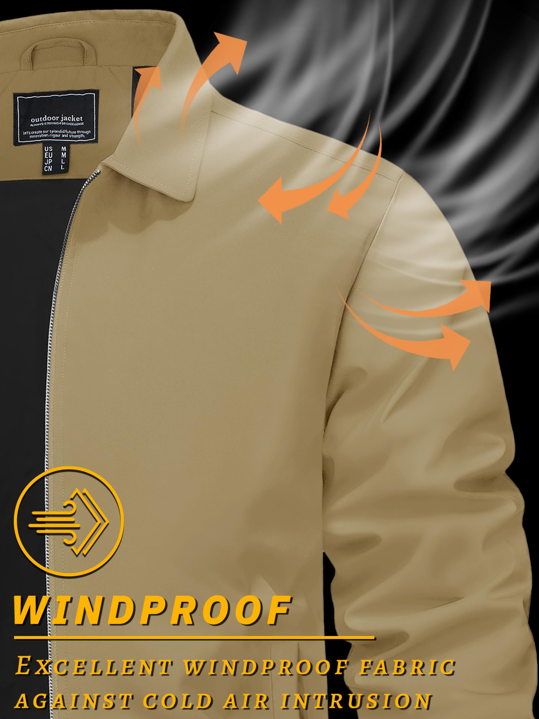 Foto 4 pulgar | Chaqueta Tacvasen Ligera A Prueba De Viento Para Hombre, Color Caqui - Venta Internacional.