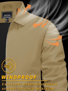 Foto 3 | Chaqueta Tacvasen Ligera A Prueba De Viento Para Hombre, Color Caqui - Venta Internacional.