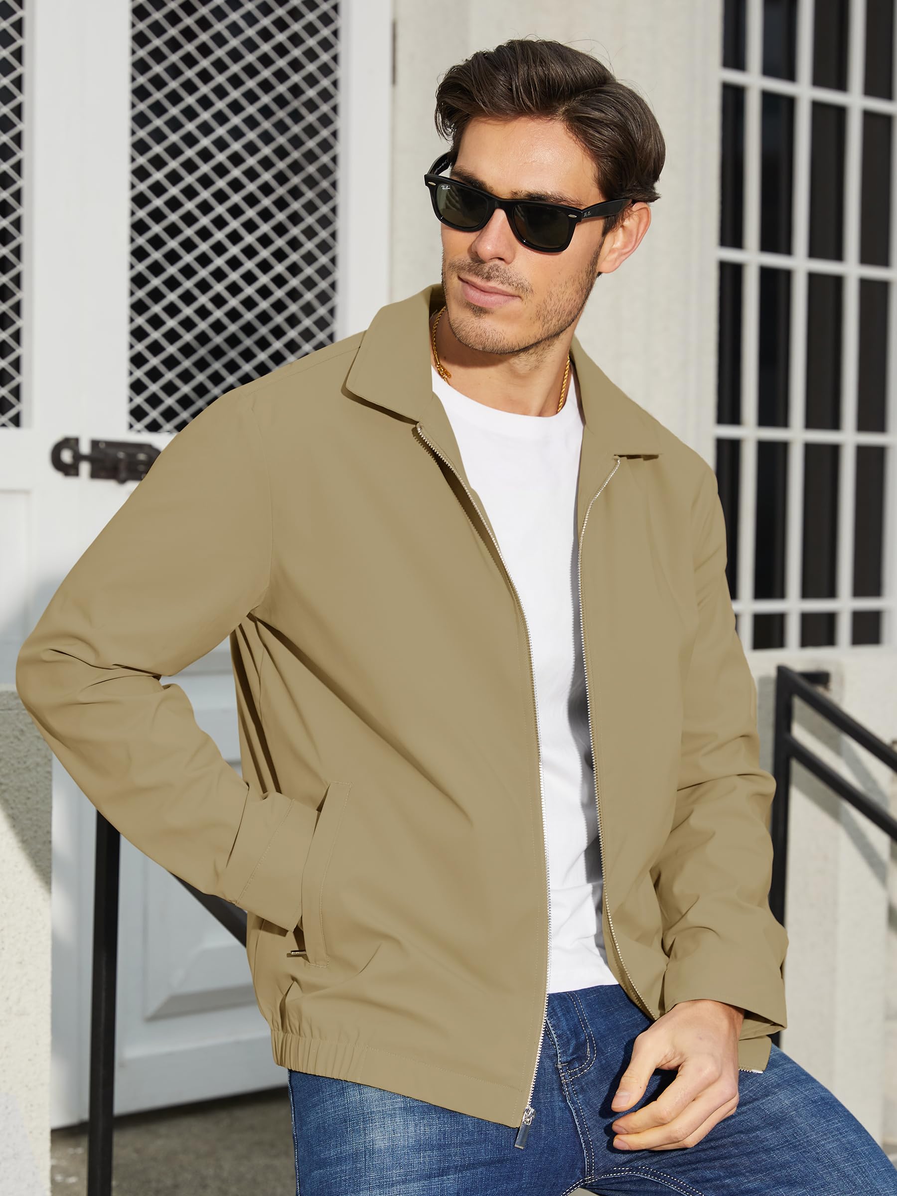 Foto 5 pulgar | Chaqueta Tacvasen Ligera A Prueba De Viento Para Hombre, Color Caqui - Venta Internacional.