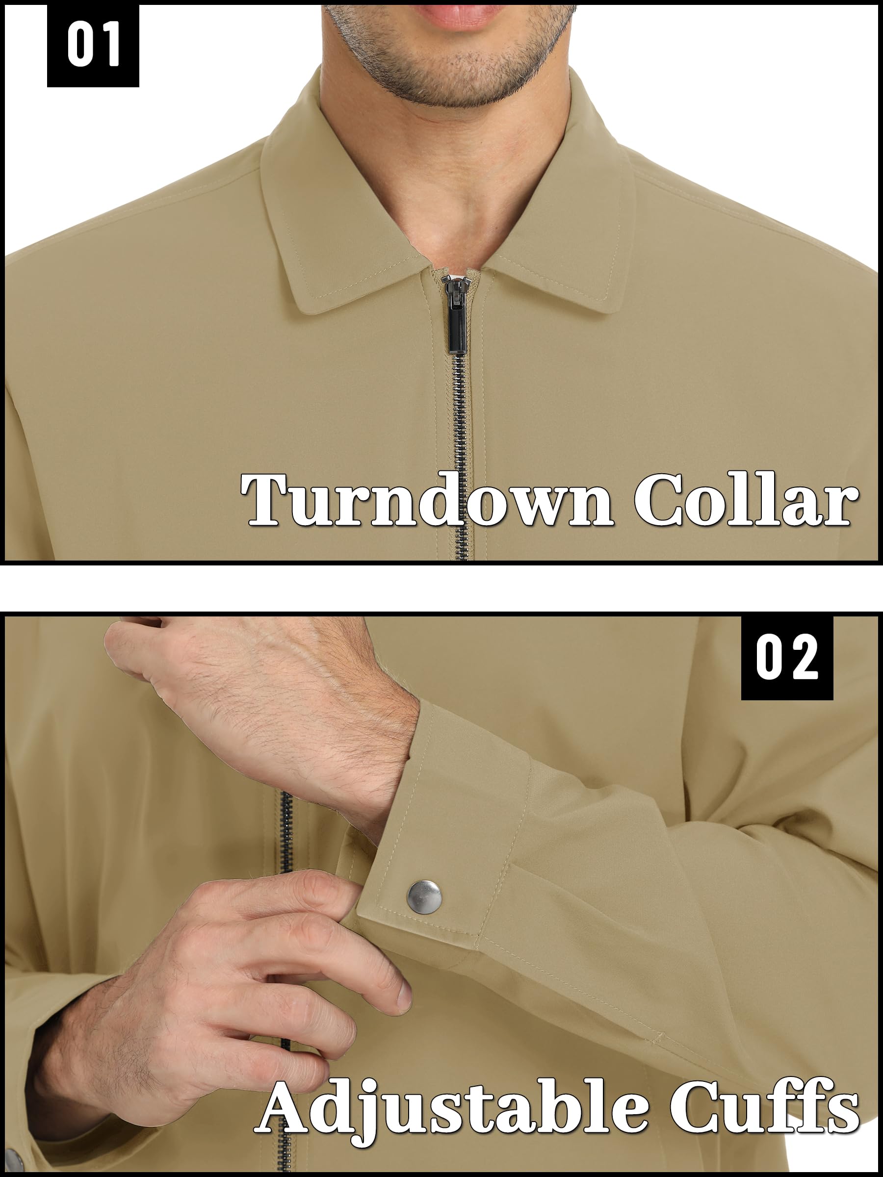Foto 6 pulgar | Chaqueta Tacvasen Ligera A Prueba De Viento Para Hombre, Color Caqui - Venta Internacional.