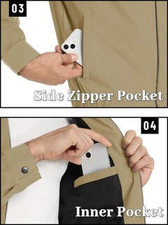 Foto 6 | Chaqueta Tacvasen Ligera A Prueba De Viento Para Hombre, Color Caqui - Venta Internacional.