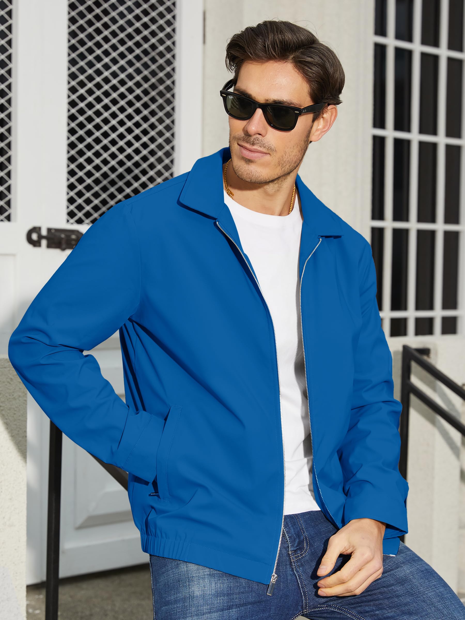 Foto 5 pulgar | Chaqueta Tacvasen Ligera A Prueba De Viento Para Hombre Azul Verde - Venta Internacional.