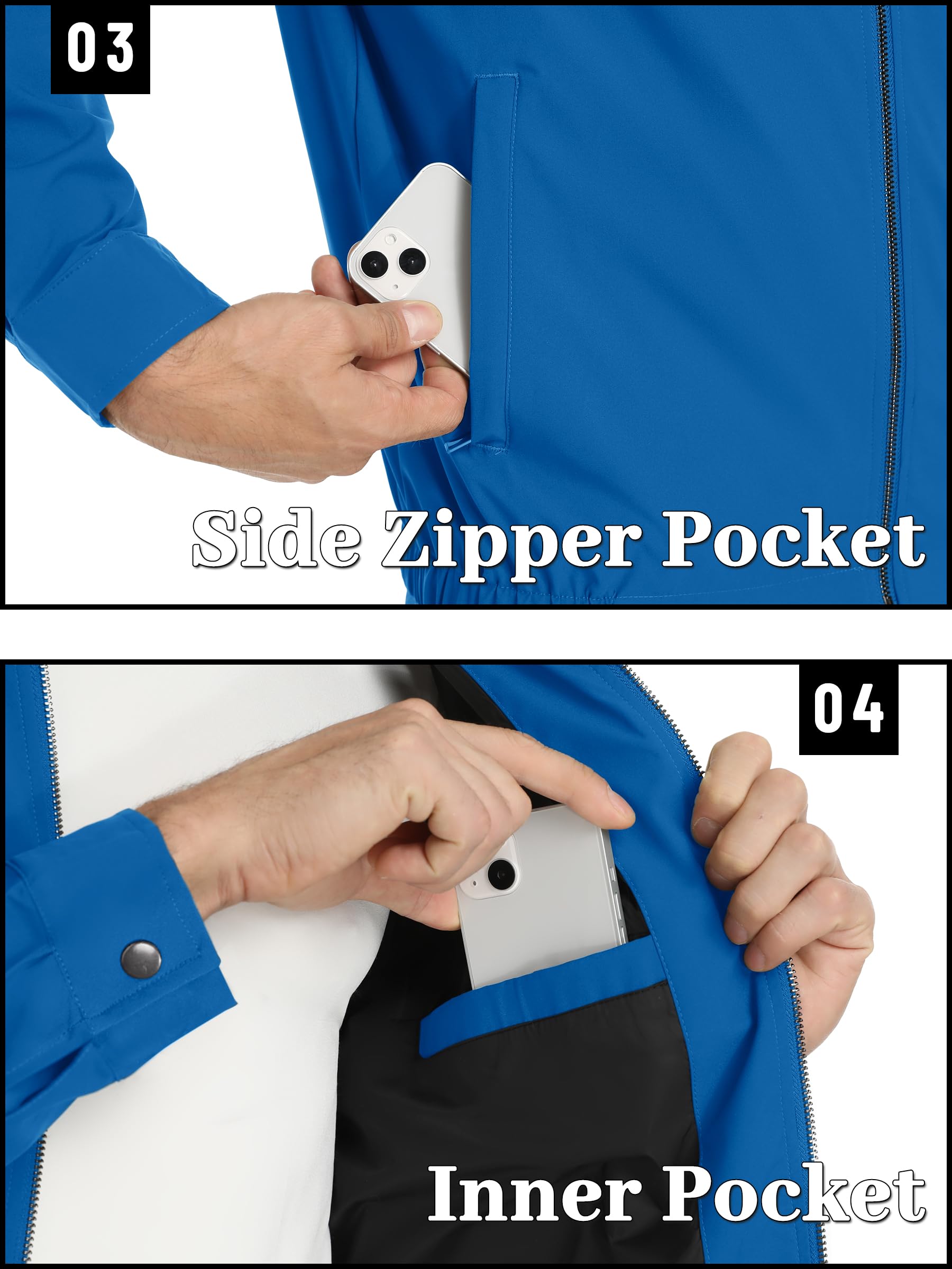 Foto 7 pulgar | Chaqueta Tacvasen Ligera A Prueba De Viento Para Hombre Azul Verde - Venta Internacional.