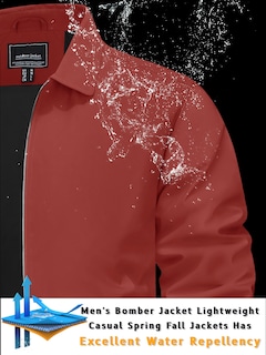 Foto 2 | Chaqueta Tacvasen Ligera Primavera Con Cremallera Completa A Prueba De Viento Naranja - Venta Internacional
