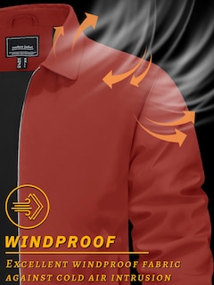 Foto 3 | Chaqueta Tacvasen Ligera Primavera Con Cremallera Completa A Prueba De Viento Naranja - Venta Internacional