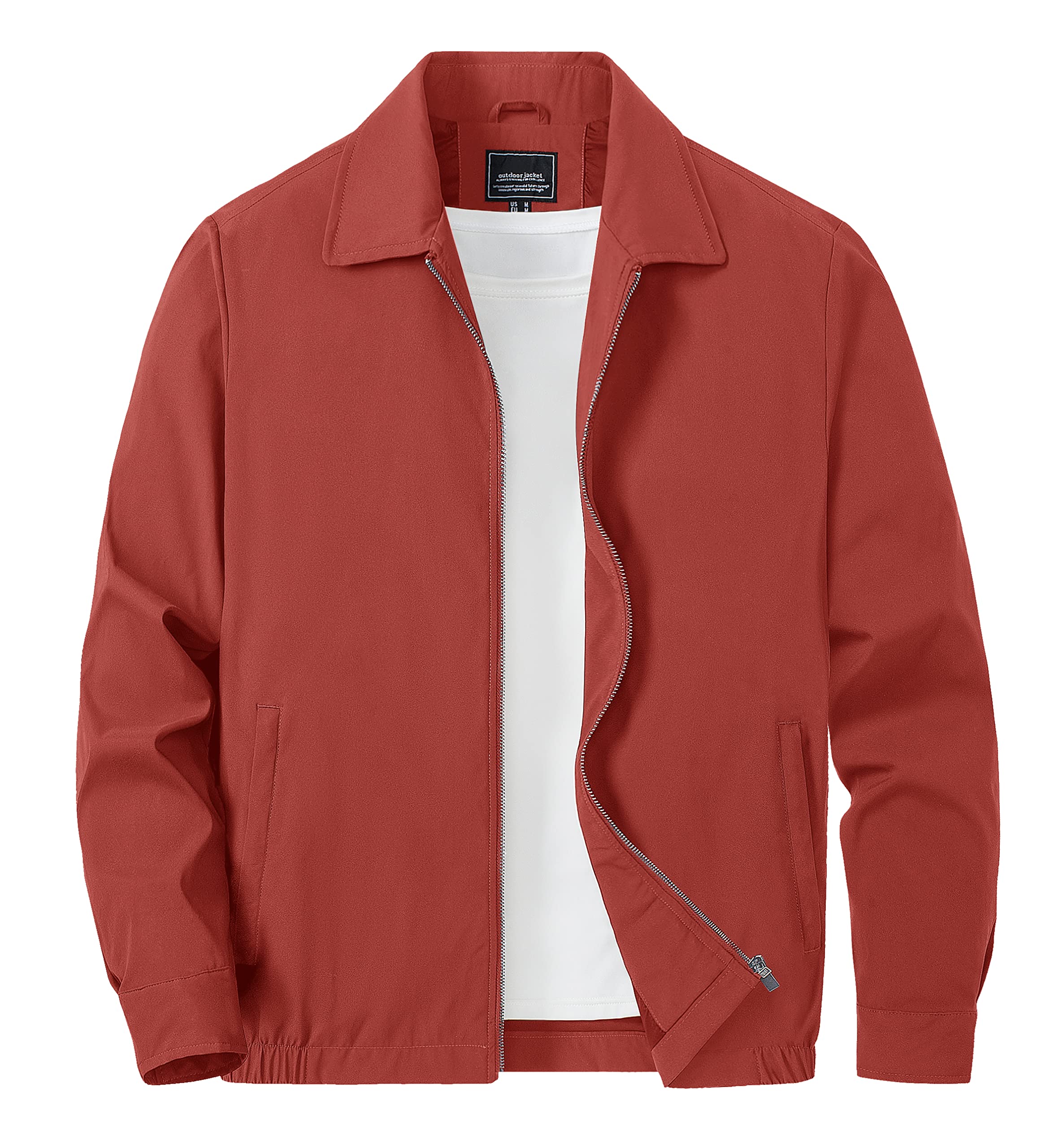 Foto 8 pulgar | Chaqueta Tacvasen Ligera Primavera Con Cremallera Completa A Prueba De Viento Naranja - Venta Internacional