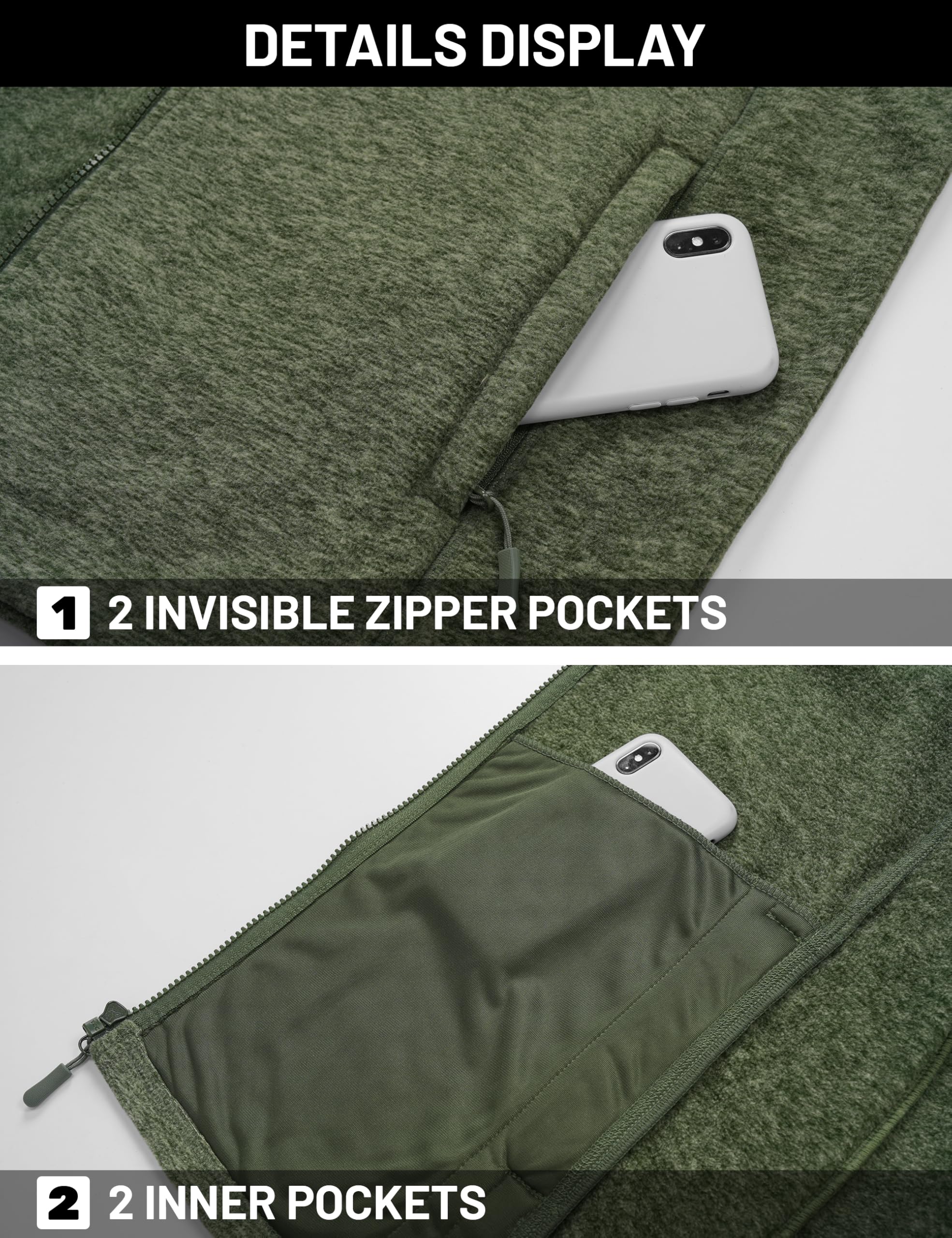 Foto 6 pulgar | Chaqueta Polar Tacvasen, Abrigo De Viaje Ligero Para Hombre, A-green L - Venta Internacional.