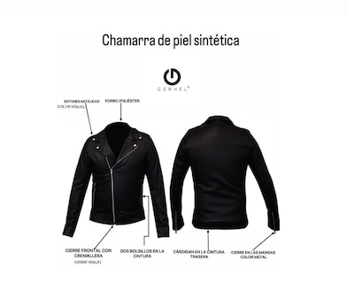 Foto 3 | Chamarra Estilo Biker MOD5016