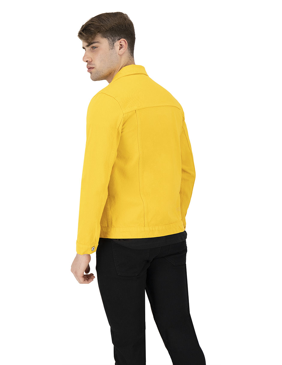 Foto 3 pulgar | Chamarra De Mezclilla Indicum Denim Amarillo Hombre