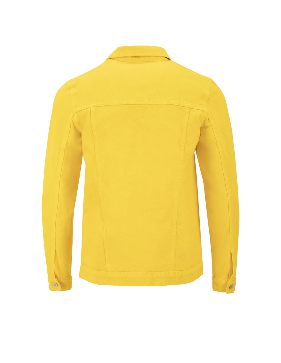Foto 4 | Chamarra De Mezclilla Indicum Denim Amarillo Hombre