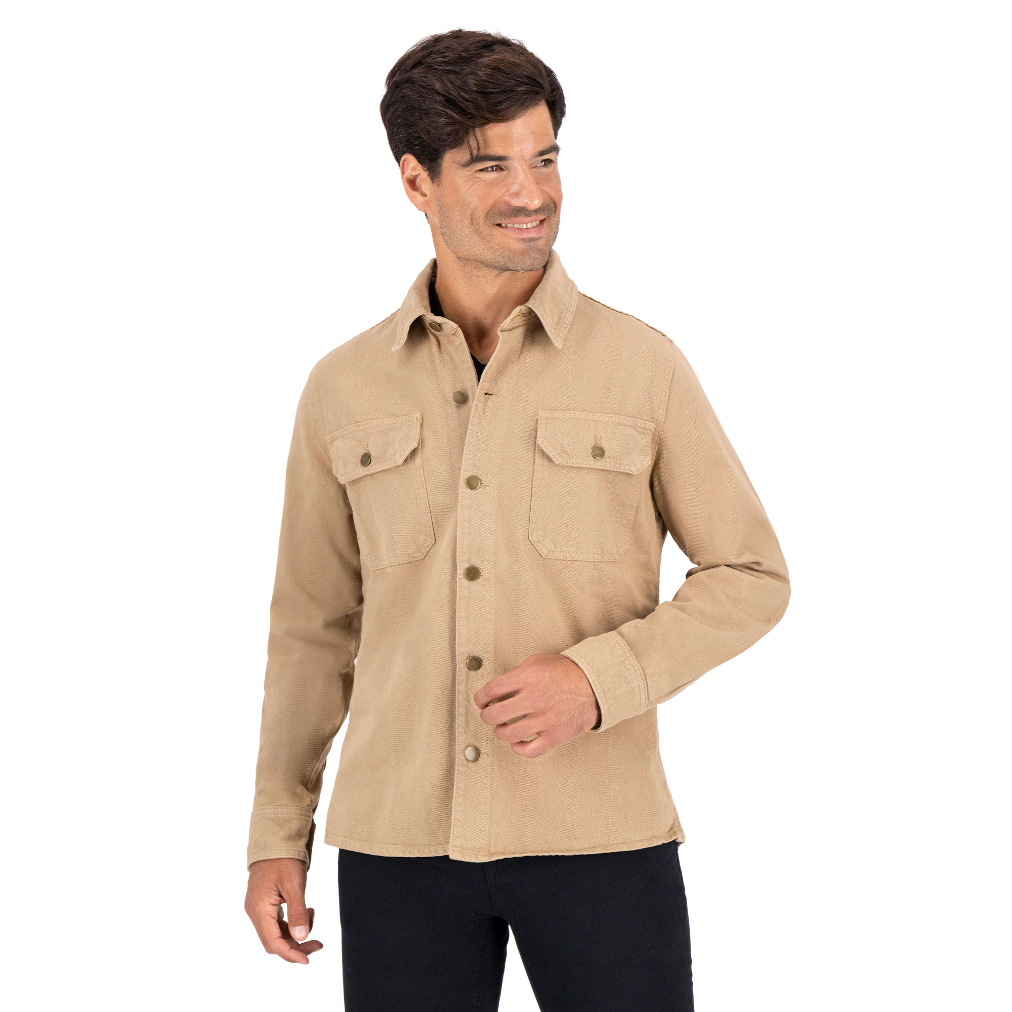 Foto 6 pulgar | Chamarra Britos Jeans Hombre Mezclilla Beige 803677