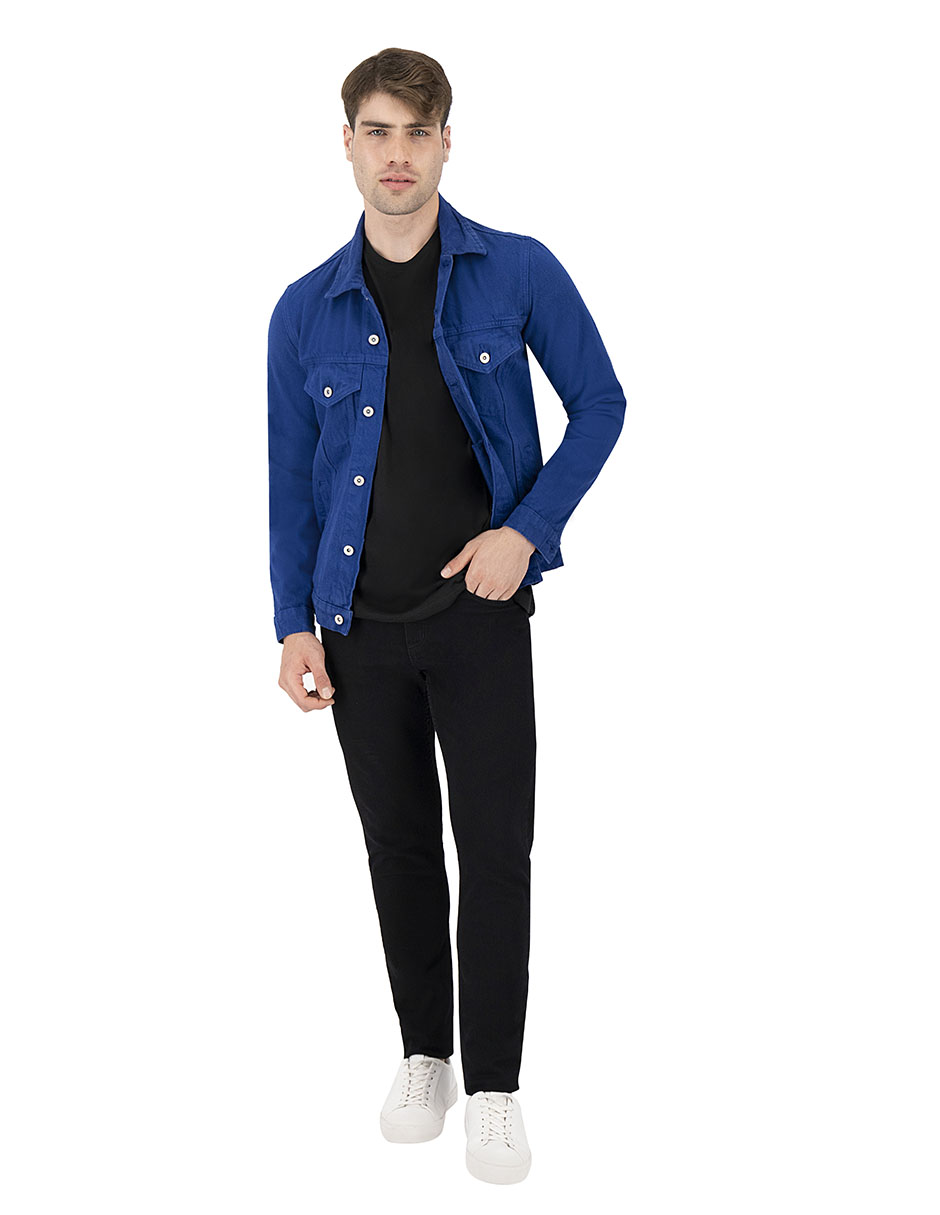 Foto 7 | Set De 2 Chamarras Indicum Denim Básicas Indigo, Blanco Hombre