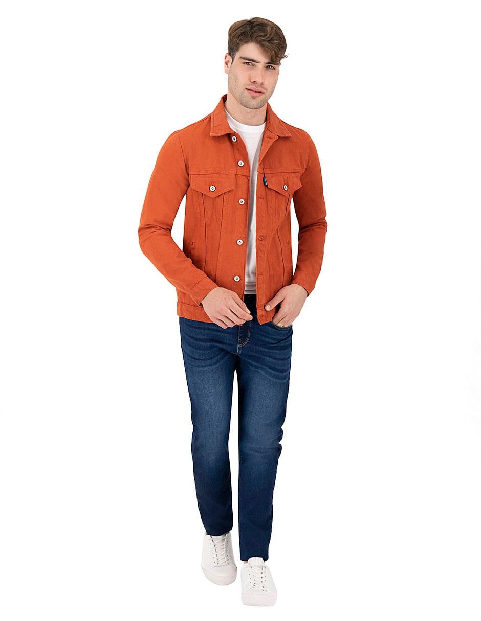 Chamarra De Mezclilla Indicum Denim Brick Hombre $589