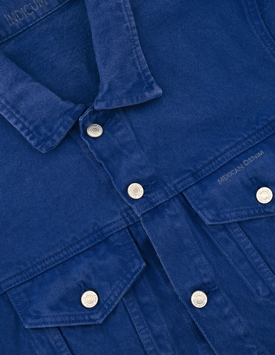 Foto 7 pulgar | Chamarra De Mezclilla Indicum Denim Indigo Hombre