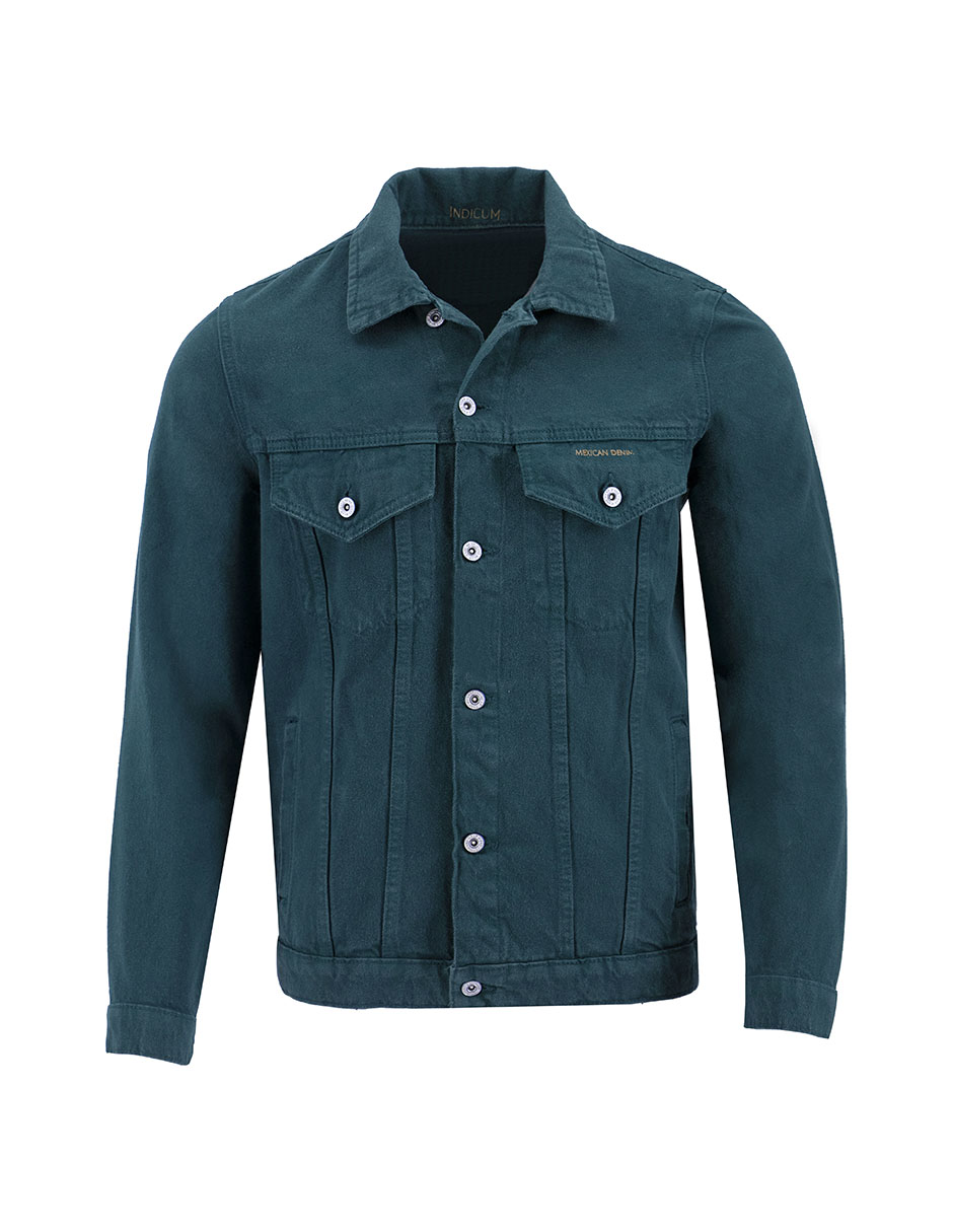 Foto 5 pulgar | Set De 2 Chamarras Indicum Denim Básicas Negro, Aqua Hombre