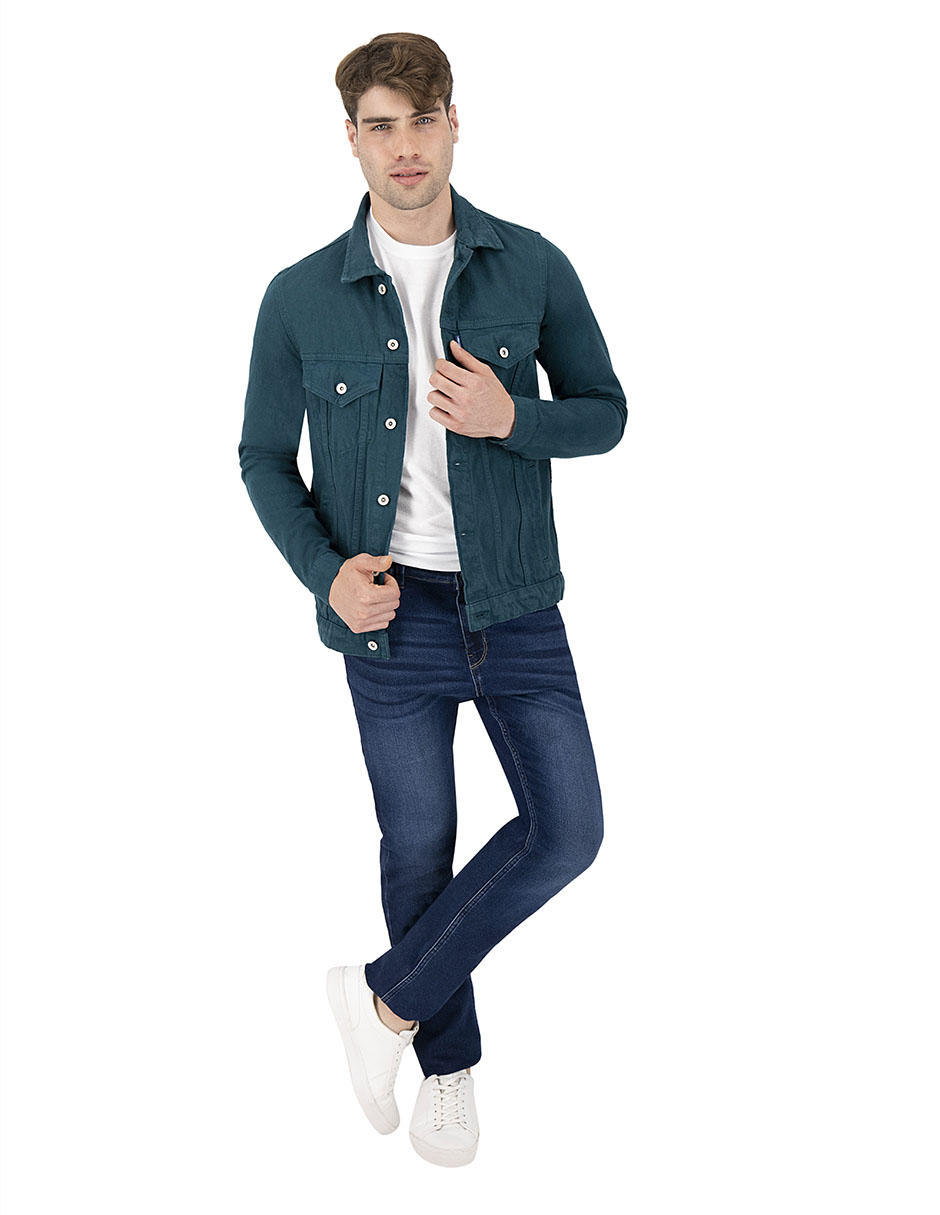 Foto 6 | Set De 2 Chamarras Indicum Denim Básicas Negro, Aqua Hombre