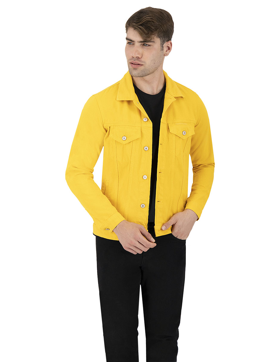 Foto 3 pulgar | Set De 2 Chamarras Indicum Denim Básicas Negro, Amarillo Hombre